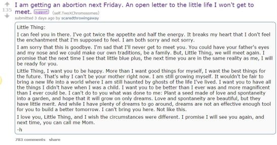 abortion letter